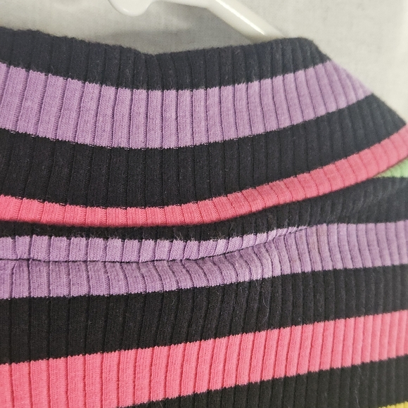 NWOT Killstar Rainbow Pastel Striped Rib Knit Pentagram Crop Top sz XL - Picture 7 of 12